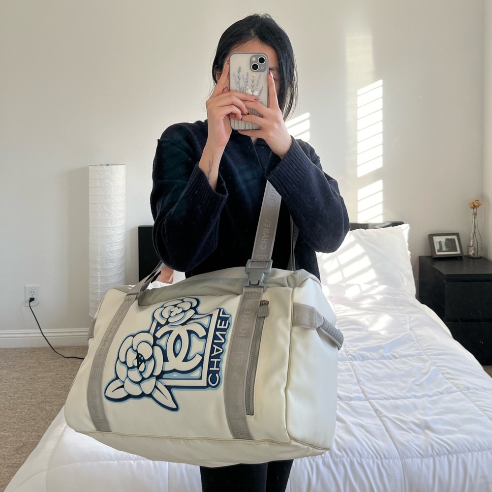 Chanel Sports Camellia Duffle Bag - Picture 15 of 16